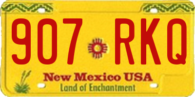 NM license plate 907RKQ