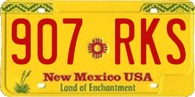 NM license plate 907RKS