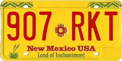 NM license plate 907RKT