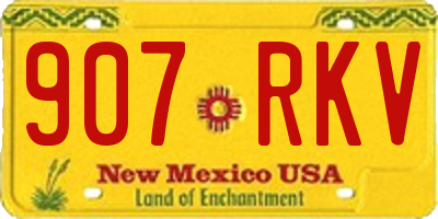 NM license plate 907RKV
