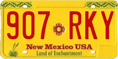 NM license plate 907RKY