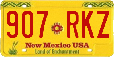 NM license plate 907RKZ