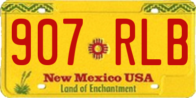 NM license plate 907RLB