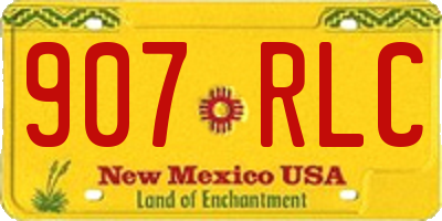 NM license plate 907RLC