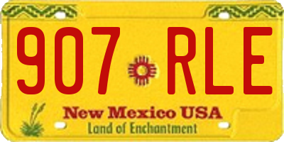 NM license plate 907RLE
