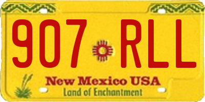 NM license plate 907RLL