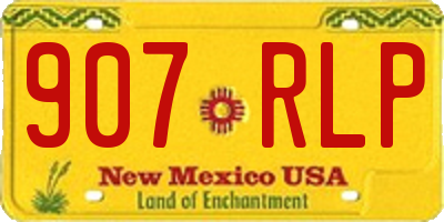 NM license plate 907RLP