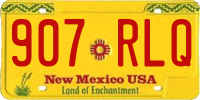 NM license plate 907RLQ