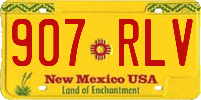 NM license plate 907RLV