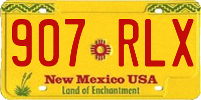 NM license plate 907RLX