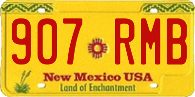 NM license plate 907RMB