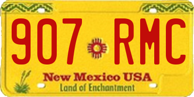 NM license plate 907RMC