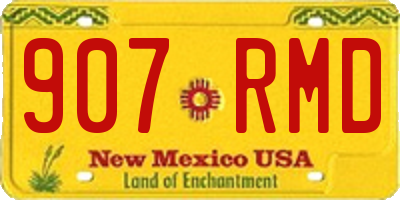 NM license plate 907RMD