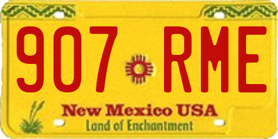 NM license plate 907RME