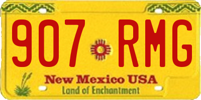 NM license plate 907RMG