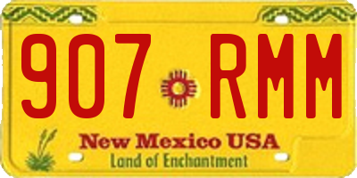 NM license plate 907RMM