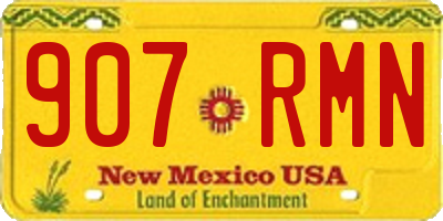 NM license plate 907RMN