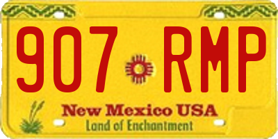 NM license plate 907RMP