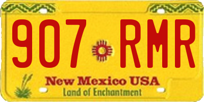 NM license plate 907RMR