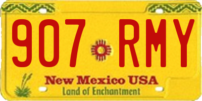 NM license plate 907RMY