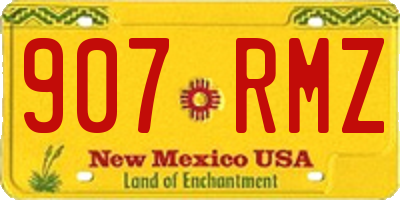 NM license plate 907RMZ
