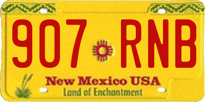 NM license plate 907RNB