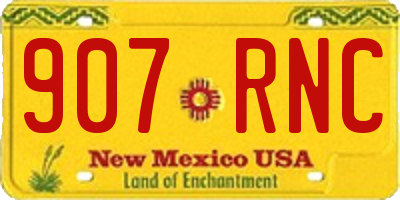 NM license plate 907RNC