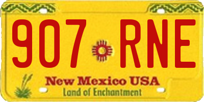 NM license plate 907RNE