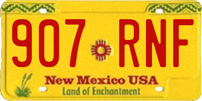 NM license plate 907RNF