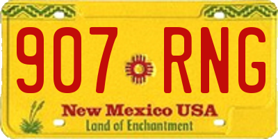 NM license plate 907RNG