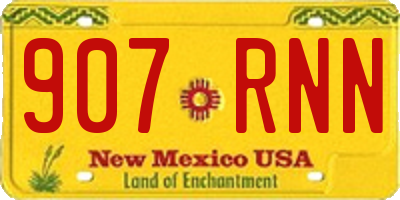 NM license plate 907RNN