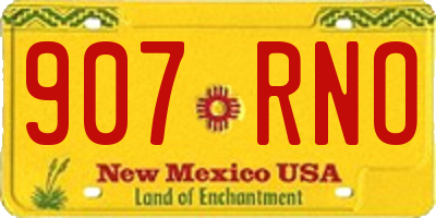 NM license plate 907RNO