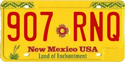 NM license plate 907RNQ