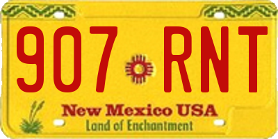 NM license plate 907RNT
