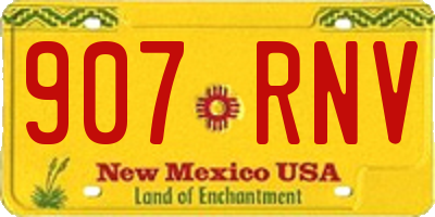 NM license plate 907RNV