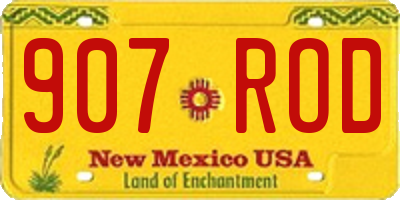NM license plate 907ROD