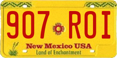 NM license plate 907ROI