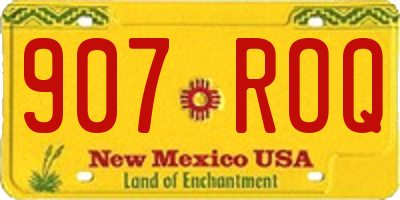 NM license plate 907ROQ