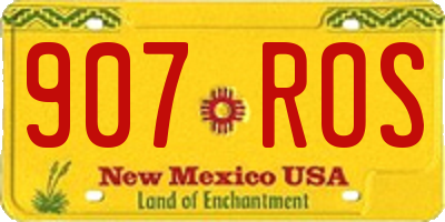 NM license plate 907ROS