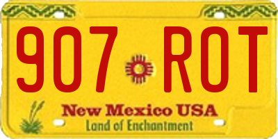 NM license plate 907ROT