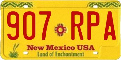NM license plate 907RPA