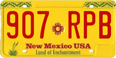 NM license plate 907RPB
