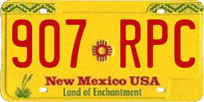 NM license plate 907RPC