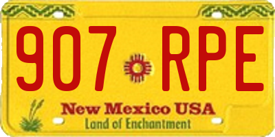NM license plate 907RPE