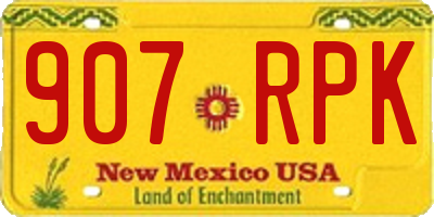 NM license plate 907RPK