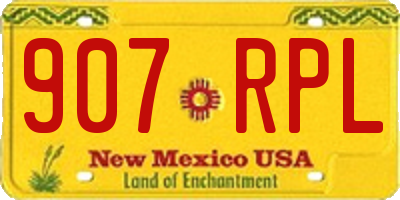 NM license plate 907RPL