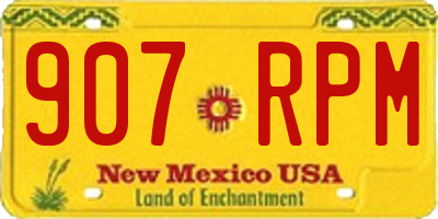 NM license plate 907RPM