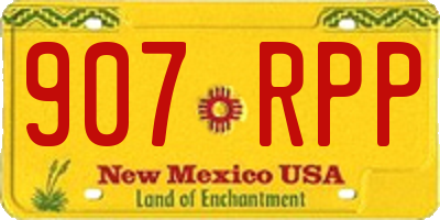 NM license plate 907RPP
