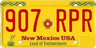 NM license plate 907RPR