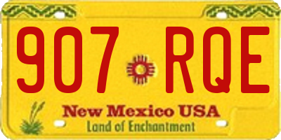 NM license plate 907RQE